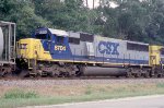 CSX 8704 with NB freight 